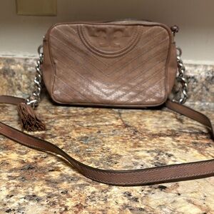 Tory Burch Tan Leather Crossbody Bag